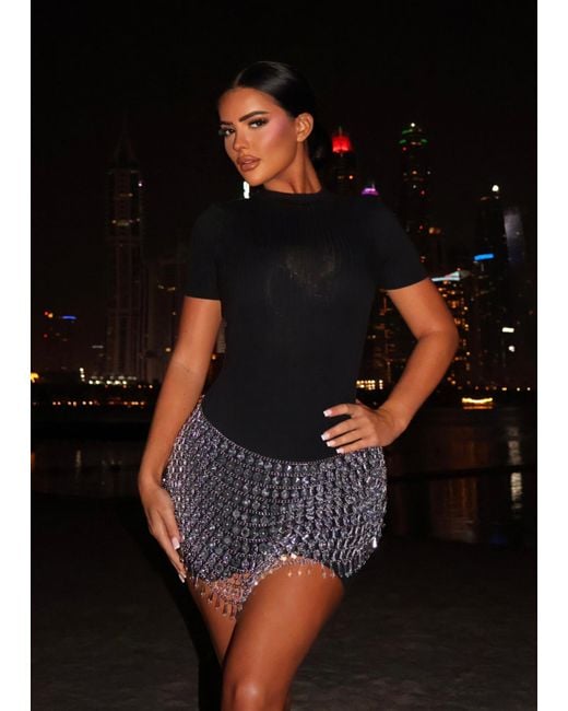 LemonLunar Black The Artemis Chain Skirt