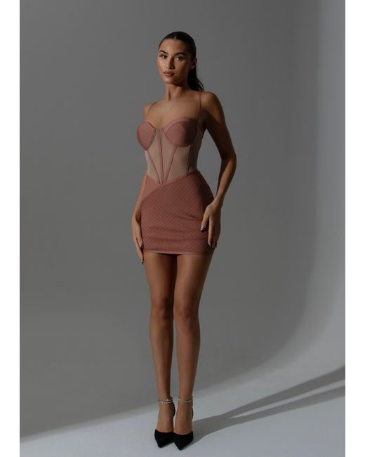 LemonLunar Gray The Hana Bandage Dress