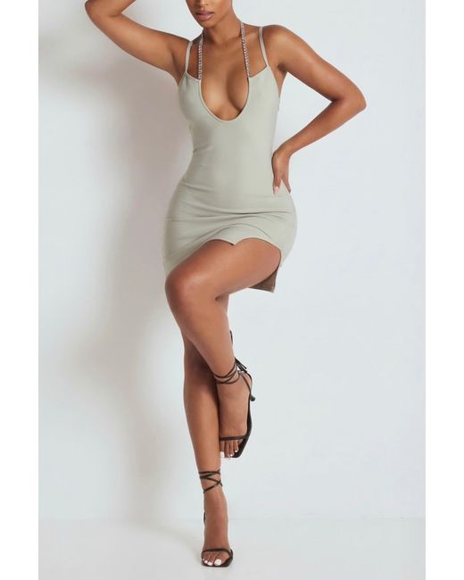 LemonLunar Gray The Malena Bandage Dress