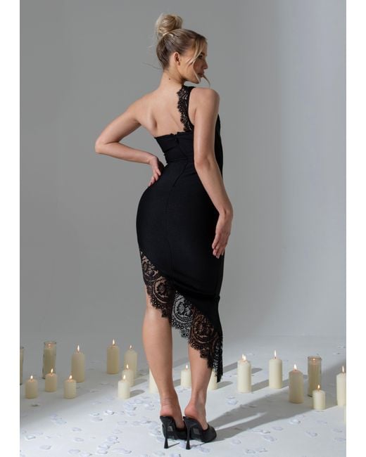 LemonLunar Gray The Fefe Lace Bandage Dress