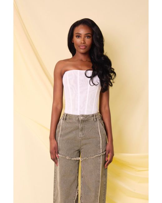 LemonLunar Natural The Diella Structured Corset Top