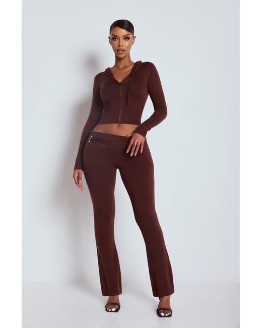 LemonLunar Red The Ll Knit Flare Trousers