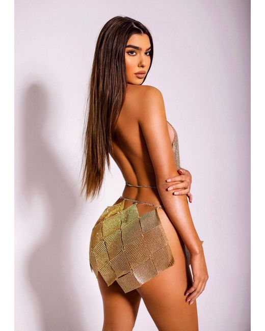 LemonLunar Metallic The Mol Diamante Skirt