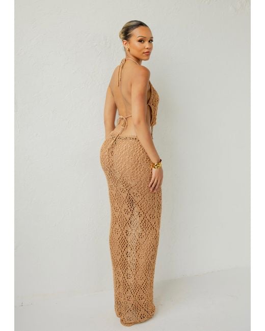 LemonLunar Natural The Glitter Crochet Maxi Skirt