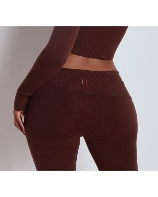 LemonLunar Red The Ll Knit Flare Trousers