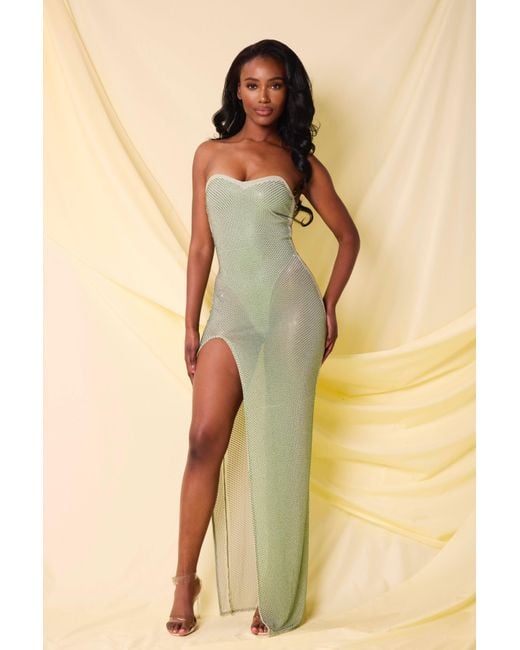LemonLunar Yellow The Enna Diamante Dress