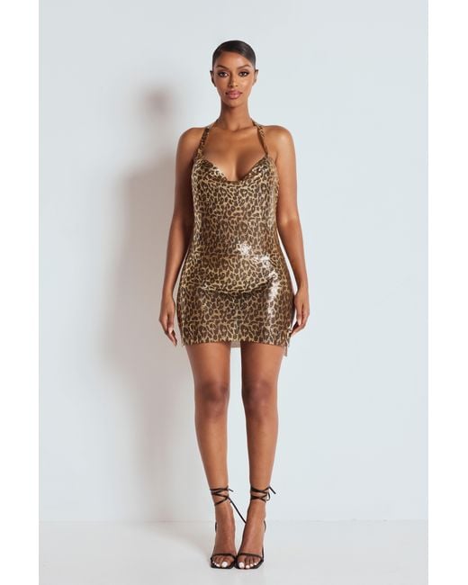 LemonLunar Metallic The Leopard Chainmail Dress