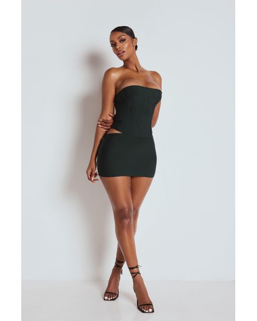 LemonLunar Black The Inara Bandage Corset Top Deep