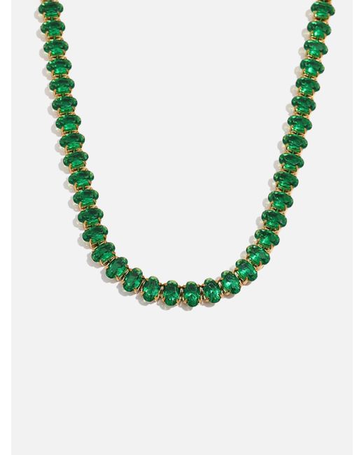 LemonLunar Green 18K Plated Tennis Necklace Certí X Lemonlunar