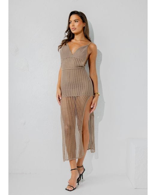 LemonLunar Natural The Aria Crochet Maxi Dress