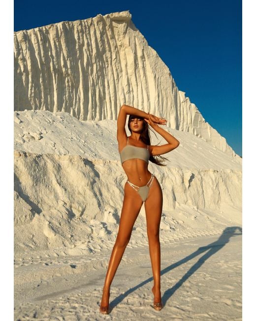 LemonLunar Natural The Koko Bandage Bikini Diamante Details