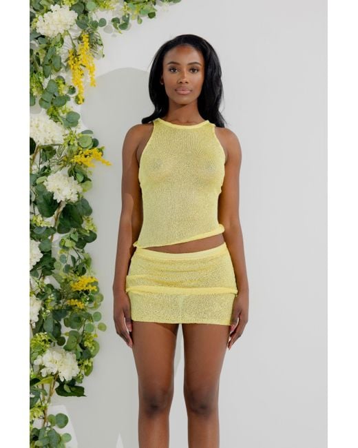 LemonLunar Yellow The Lune Knit Two Piece
