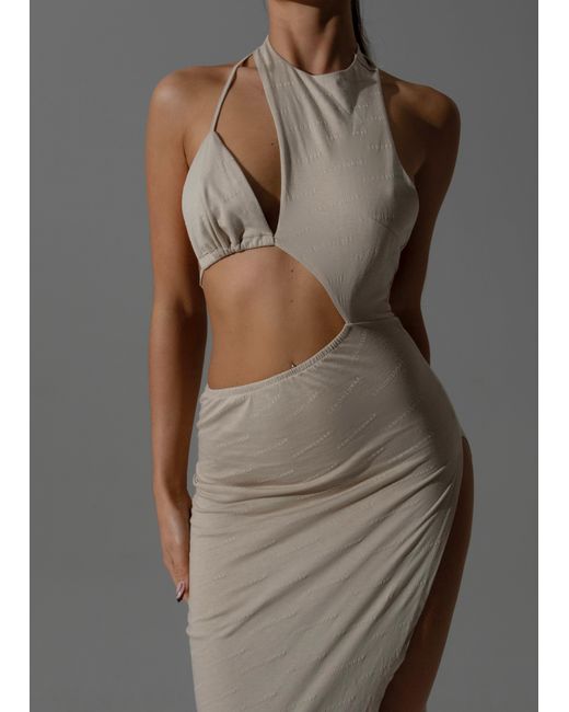 LemonLunar Gray The Cut Out Midi Dress