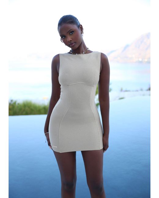 LemonLunar Women's Blue The Ova Bandage Glitter Dress -  www.rajagirimanappuram.com