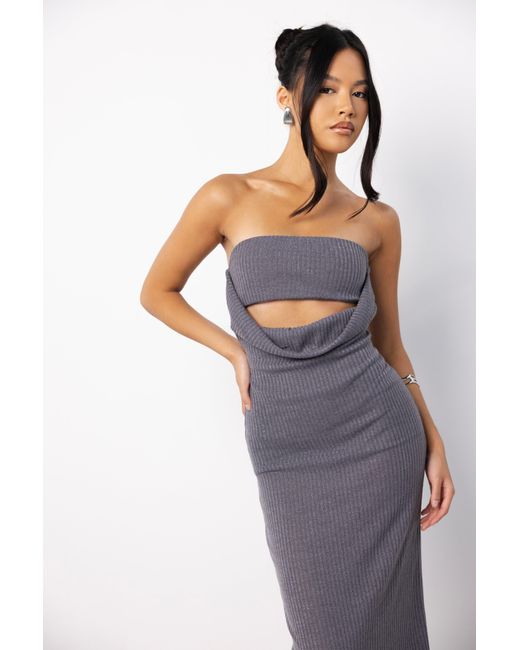 LemonLunar Gray The Romola Maxi Dress