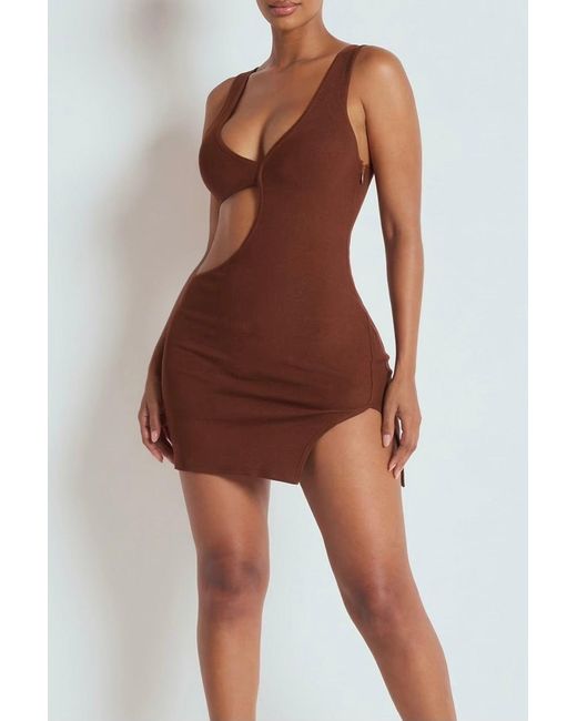 LemonLunar Brown The Chantria Bandage Dress