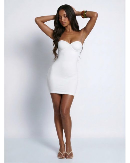 LemonLunar White The Sculpting Mini Dress