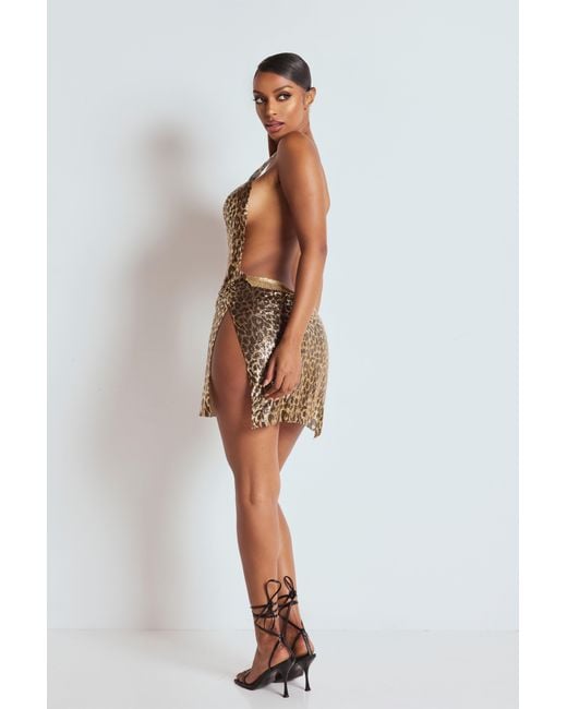 LemonLunar Metallic The Leopard Chainmail Dress