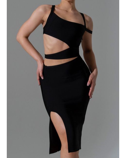 LemonLunar Gray The Zeek Bandage Dress