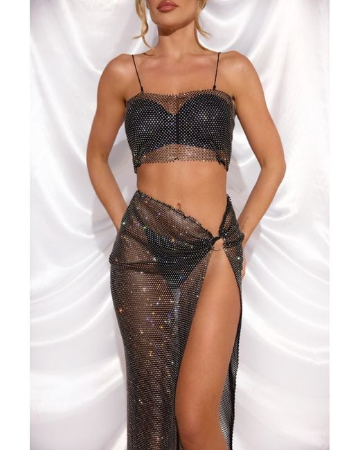 LemonLunar White The Dovica Mesh Diamante Set