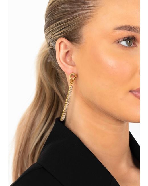 LemonLunar Black 14K Plated Diamante Earrings