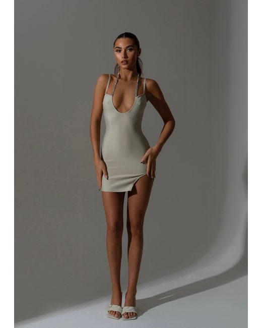 LemonLunar Gray The Malena Bandage Dress