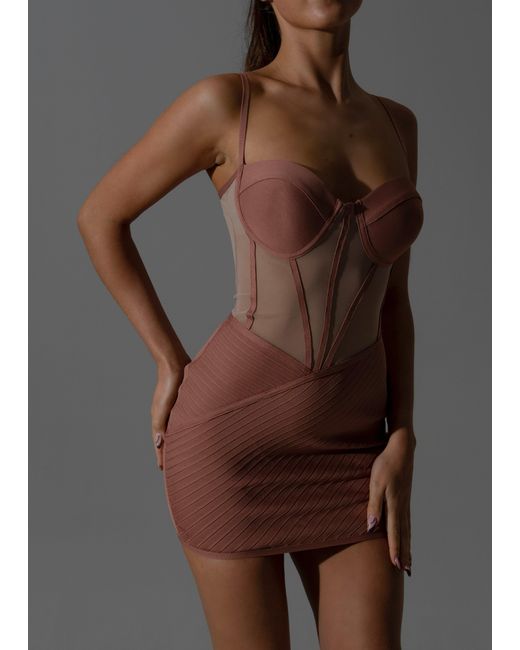 LemonLunar Gray The Hana Bandage Dress