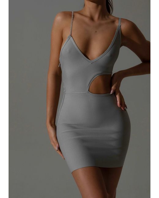 LemonLunar Gray The Adelina Bandage Dress