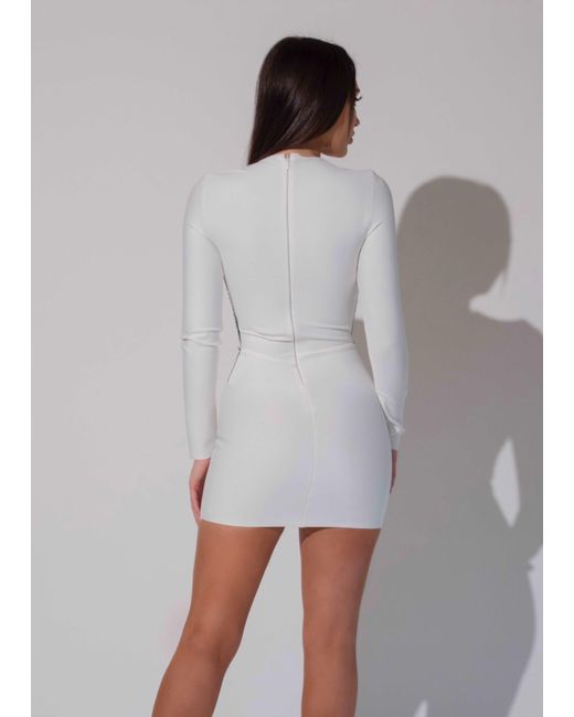 LemonLunar Gray The Diamante Bandage Dress