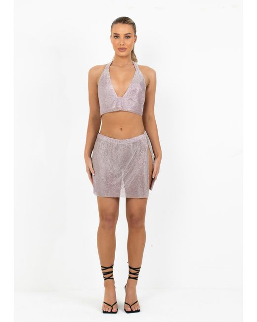 LemonLunar White The Diamante Two Piece