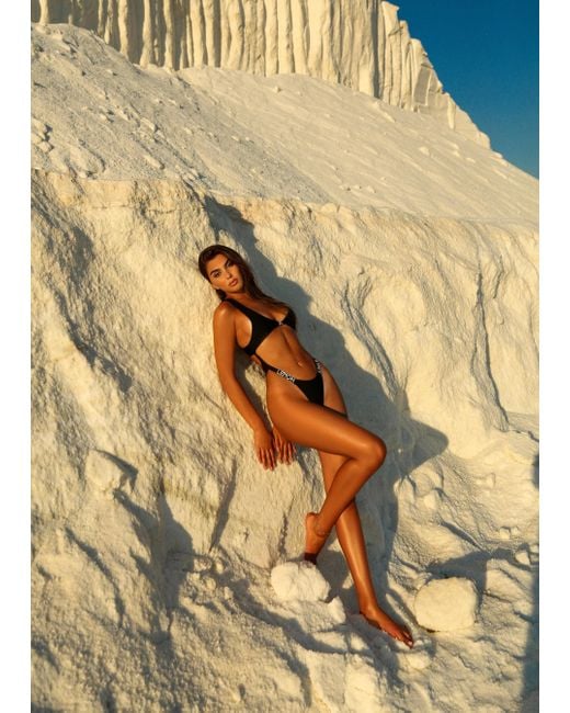 LemonLunar Natural The Bandage Swimsuit Diamante Details