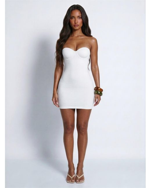 LemonLunar White The Sculpting Mini Dress