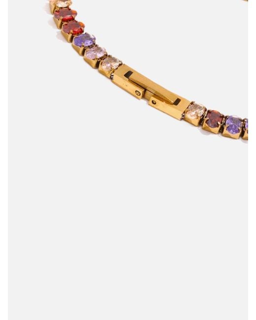 LemonLunar Metallic 18K Plated Tennis Necklace Certí X Lemonlunar