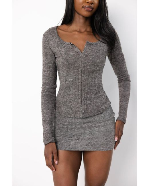 LemonLunar Gray The Ky Knit Set