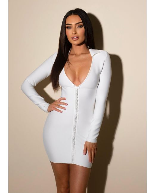 LemonLunar Gray The Martina Bandage Dress
