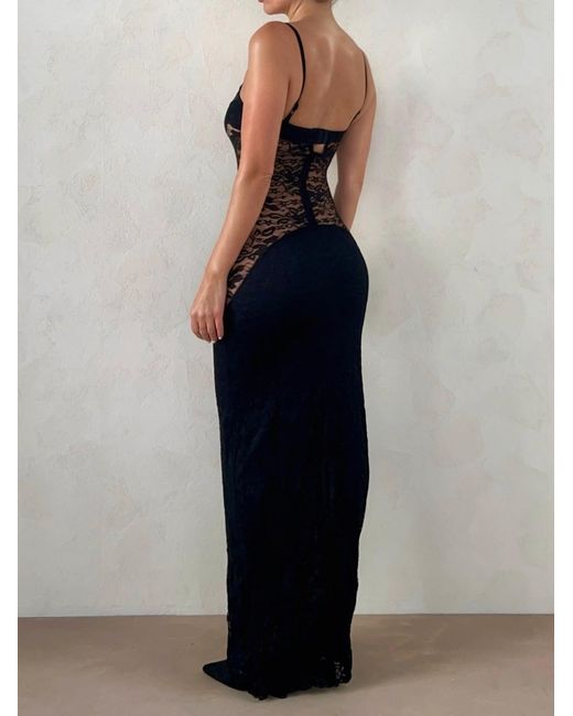 LemonLunar Blue The Lina Lace Maxi Dress