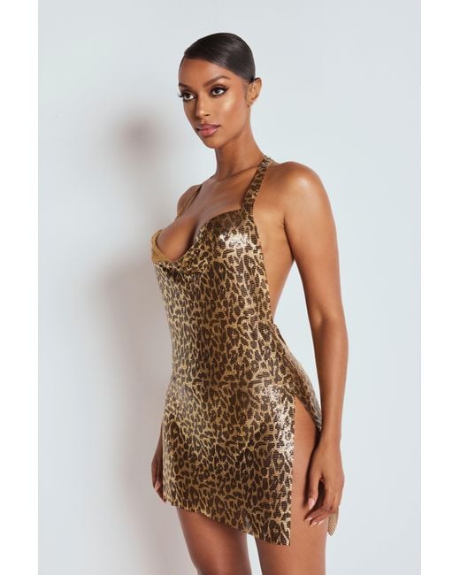 LemonLunar Metallic The Leopard Chainmail Dress