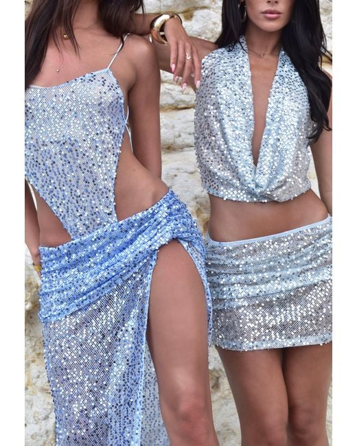 LemonLunar Blue The Sequin Bodysuit