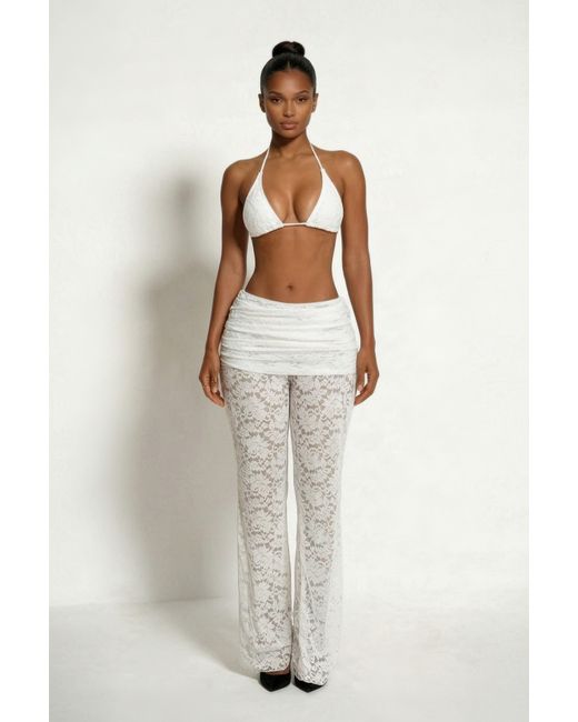LemonLunar White The Cosette Lace Pants