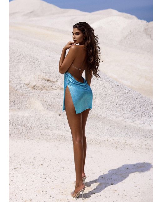 LemonLunar Blue The Roxy Chainmail Dress