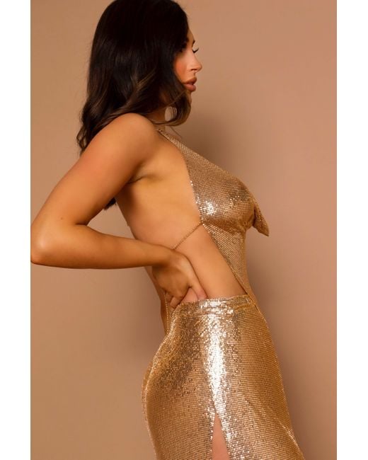 LemonLunar Brown The Ceres Chainmail Top