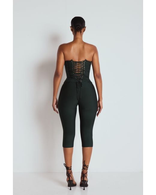 LemonLunar Green The Yasmin Bandage Capri Pants Deep