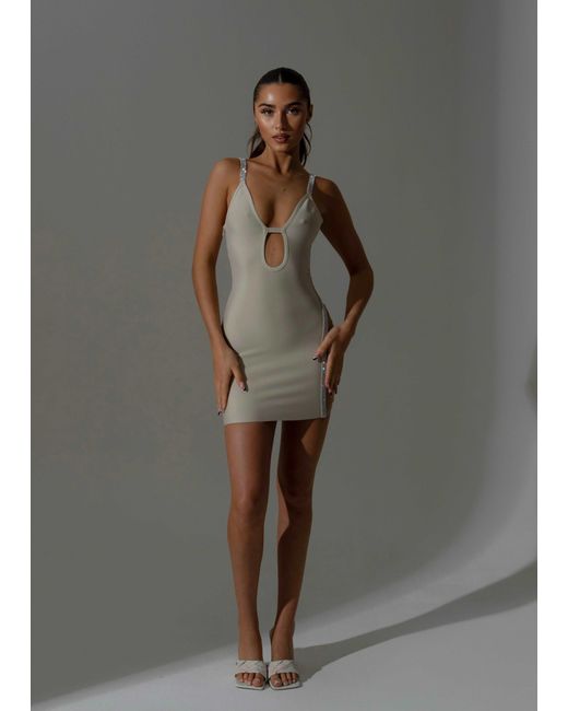 LemonLunar Brown The Aitana Bandage Dress