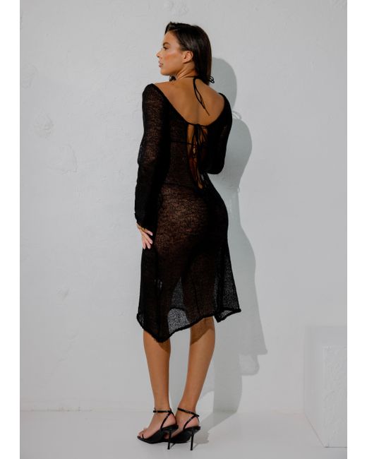LemonLunar Black The Costana Mesh Dress