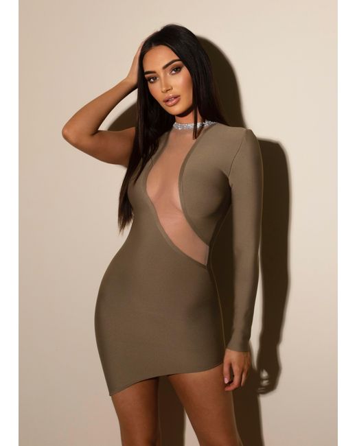 LemonLunar Gray The Zoya Bandage Dress