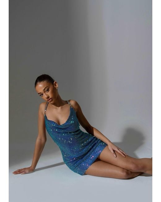 LemonLunar Gray The Diamante Dress