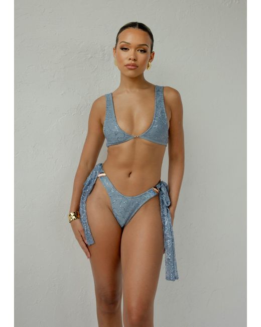 LemonLunar Blue The Sequin Lace Bikini