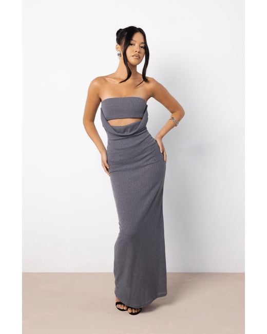 LemonLunar Gray The Romola Maxi Dress