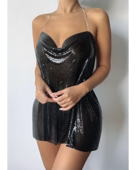 LemonLunar Black The Libby Chainmail Top