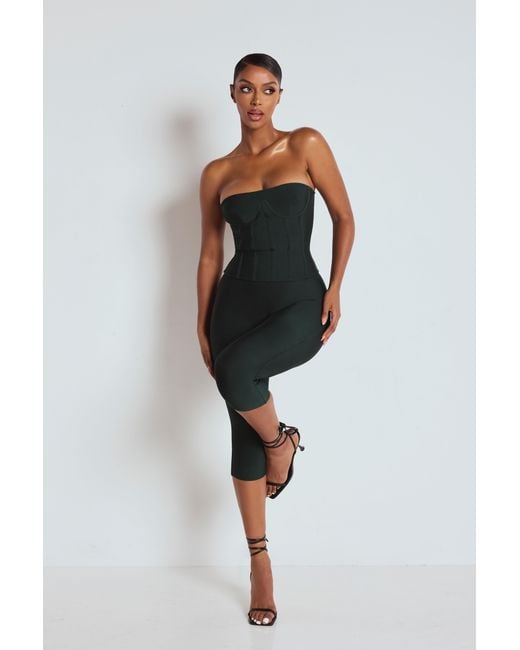 LemonLunar Black The Inara Bandage Corset Top Deep